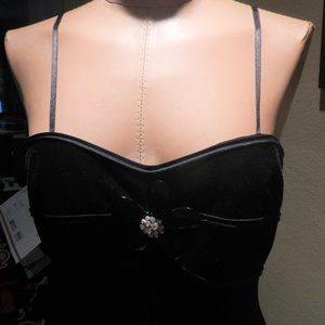 Black Velvet Cache Cocktail Dress (Size 8)